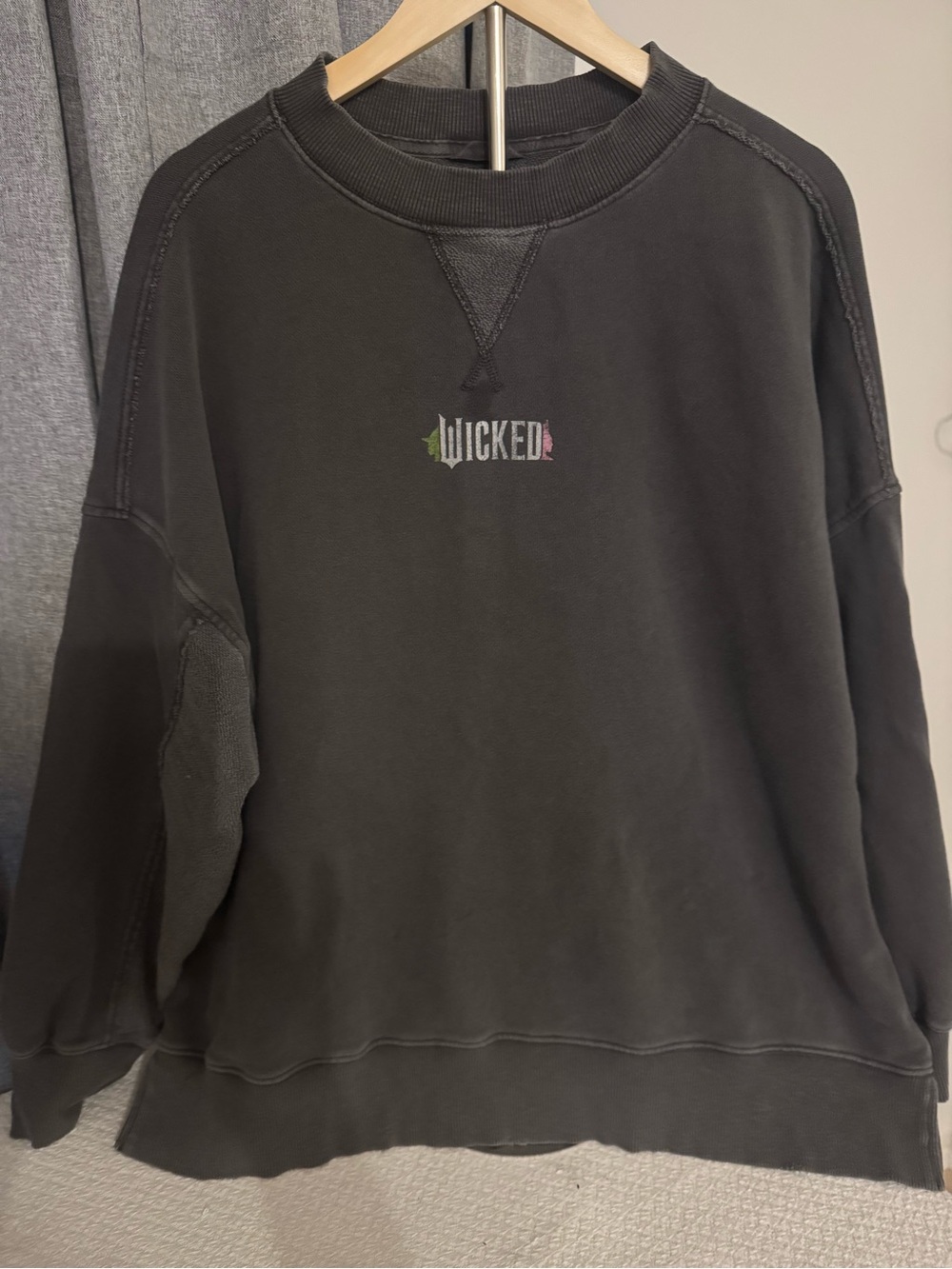 Wicked Logo Black Pullover Crewneck Sweatshirt